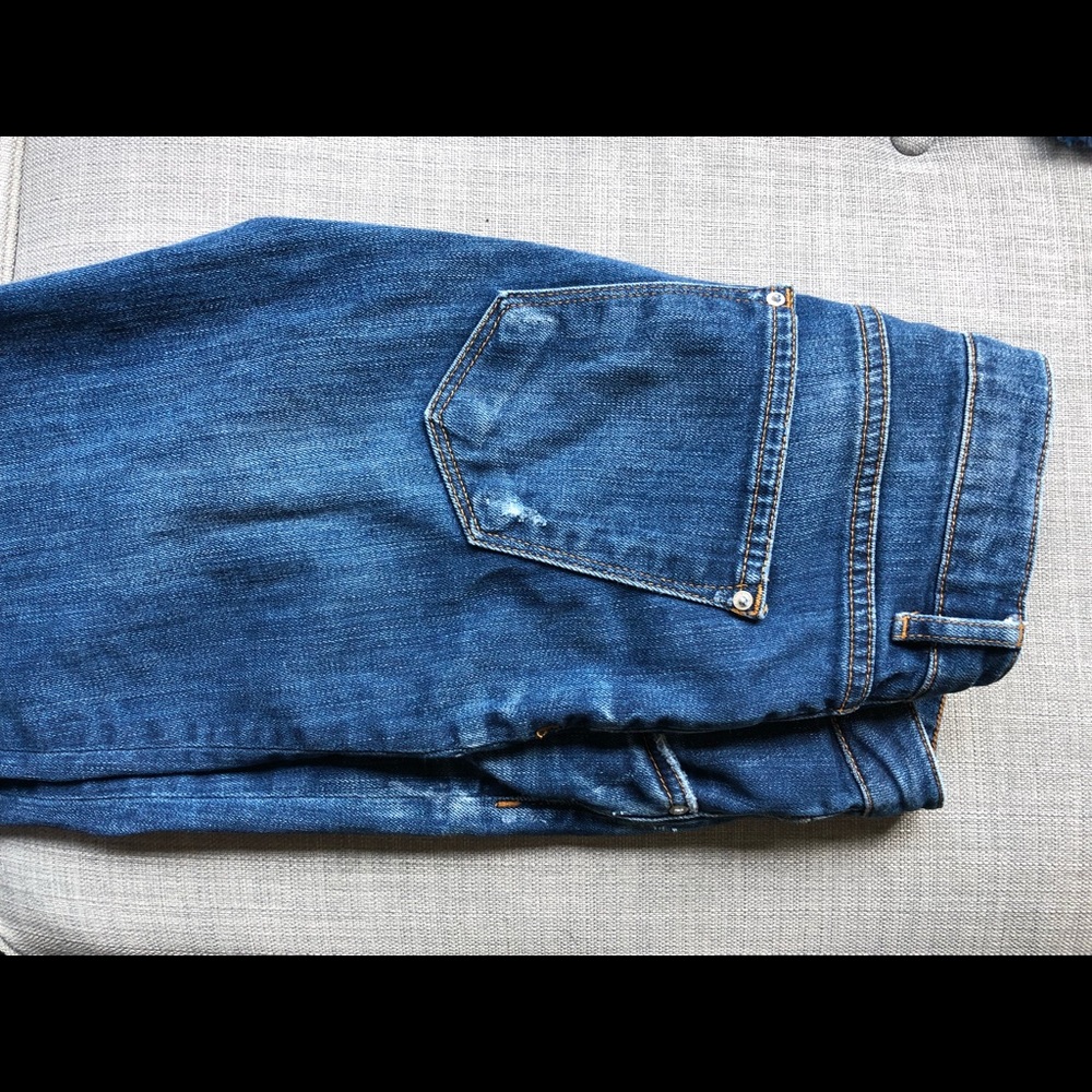 Zafa modi rose jeans washed with zippers Sz 38